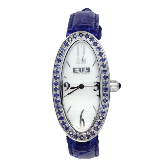 Blue Sapphire Diamond 1.90 Tcw Unisex Luxury Watch